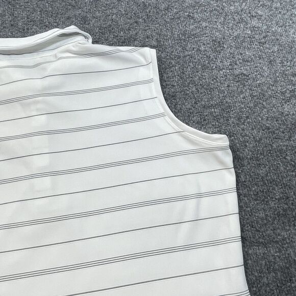 Nike Sleeveless Top Women’s Large Golf White Dri Fit The Players Logo Stripes Lg - Picture 11 of 15